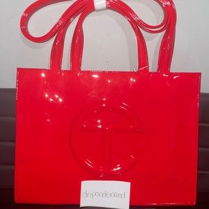 Medium Red Patent Telfar Bag